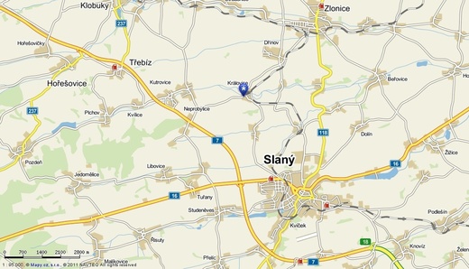 mapa Královice
